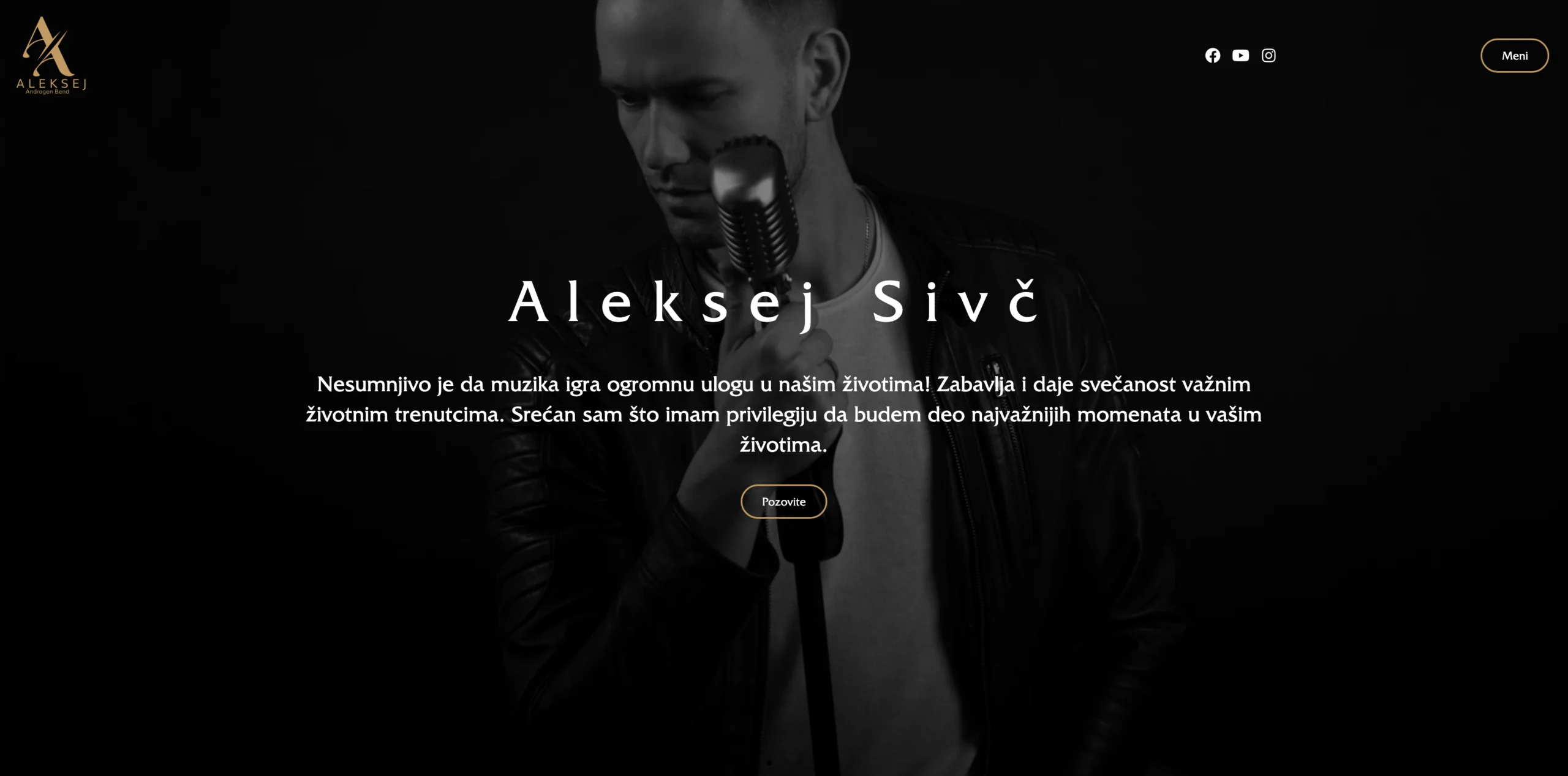 Aleksej Sivč website, desktop view