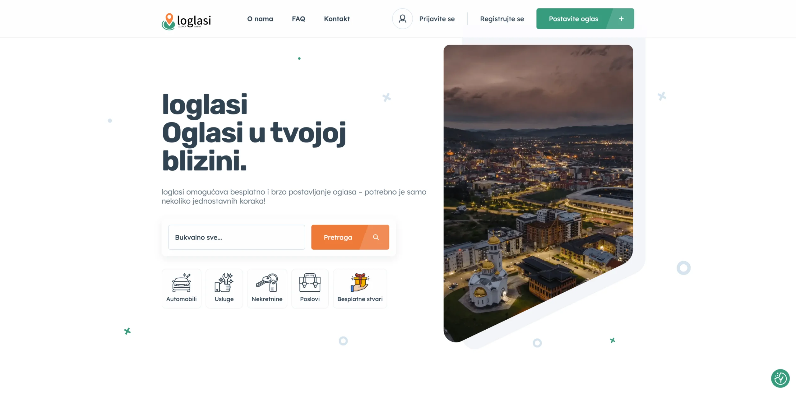 loglasi.rs website, desktop view