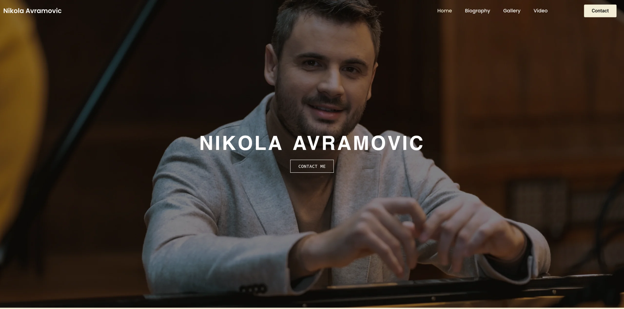Nikola Avramović website, desktop view