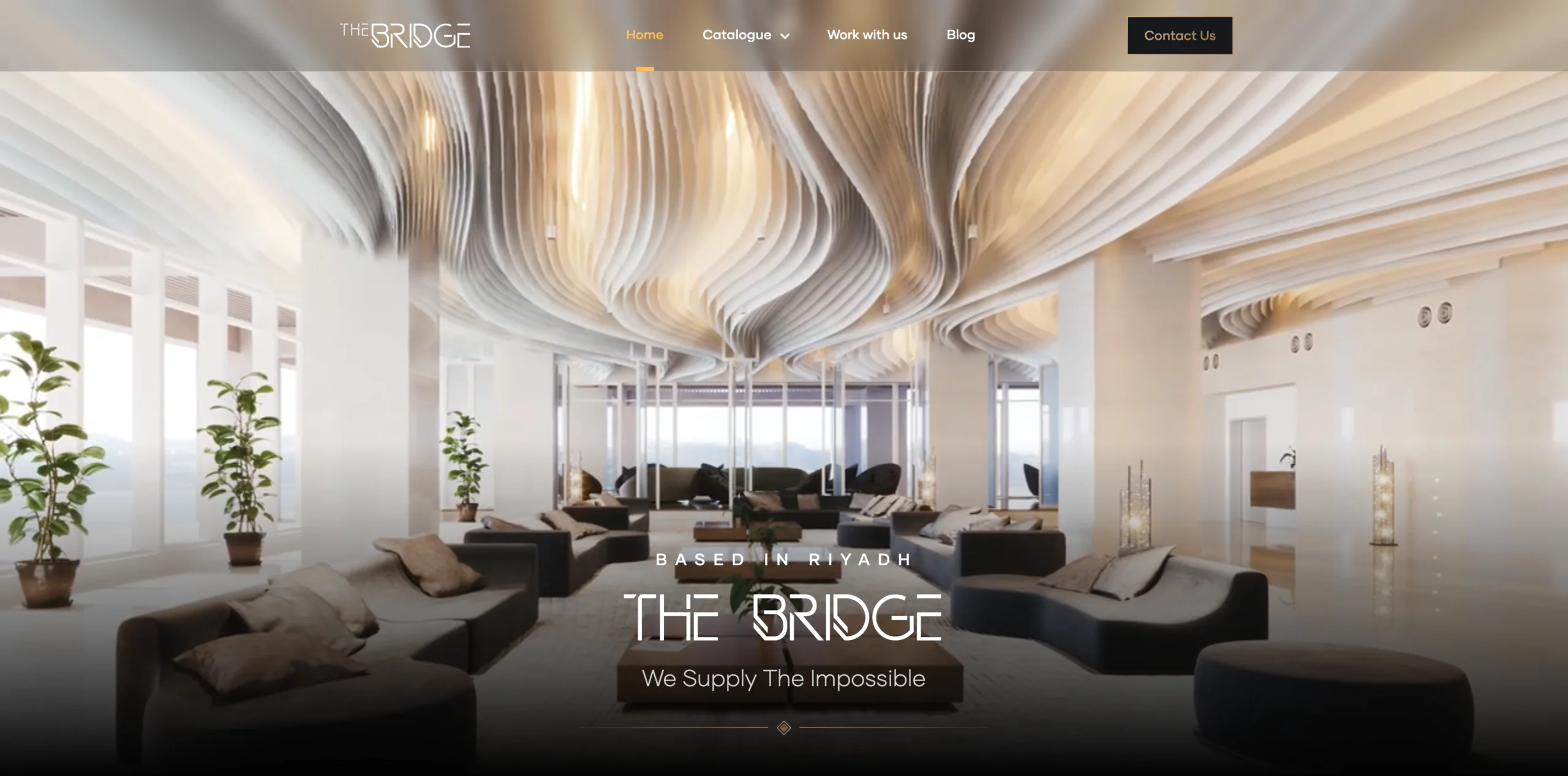 The Bridge website, desktop view